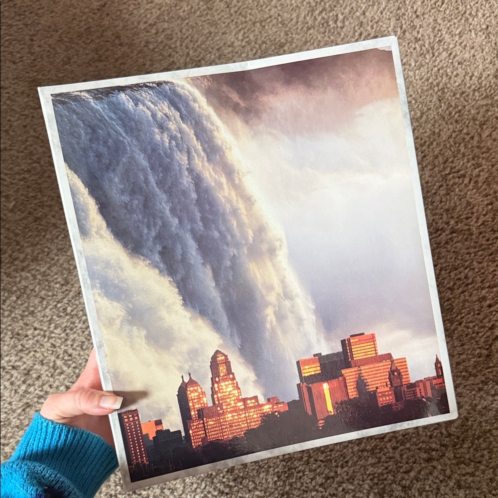 Buffalo NY 716 Cityscape Print with Dramatic Waterfall Sky binder office school